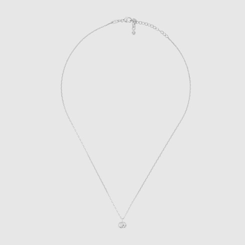 Collier GG Running en or blanc