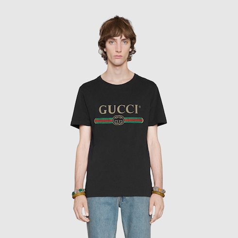 Übergroßes T-Shirt mit Gucci Logo