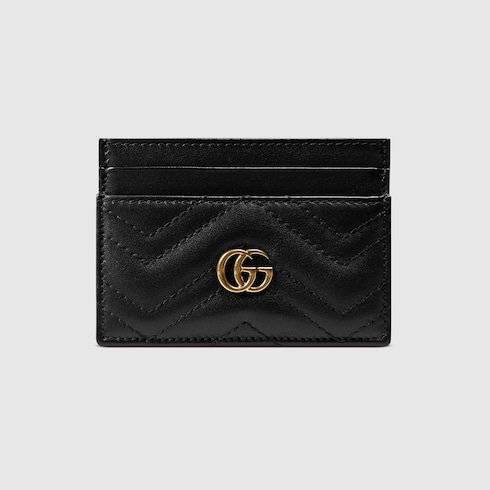 GGマーモント〕カードケースブラック レザー | GUCCI® JP