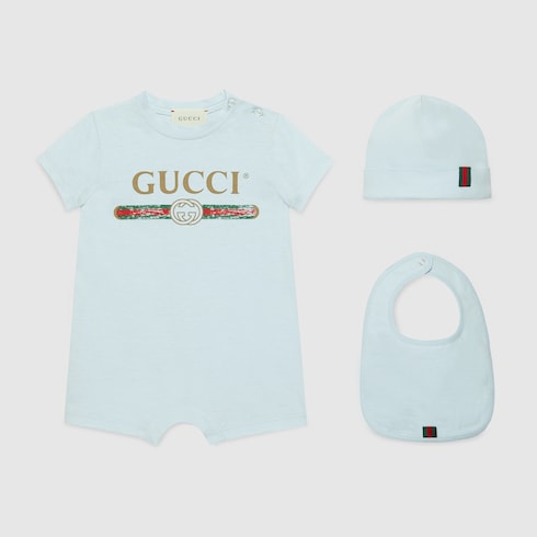 Ensemble cadeau bébé à logo Gucci