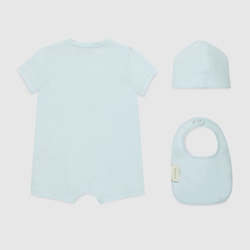 Baby cotton gift set with Gucci logo Detail 2