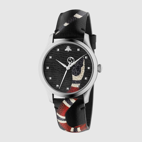 leather gucci watch women