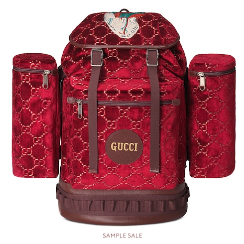 velvet gucci backpack