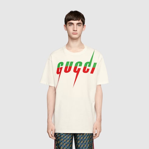 GUCCI ブレード プリント Tシャツホワイト コットン | GUCCI® JP