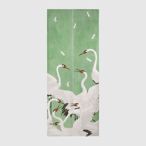 Papel pintado con estampado de garza
