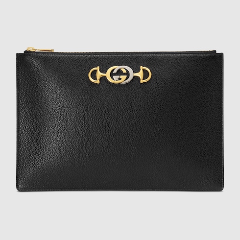 gucci leather pouch