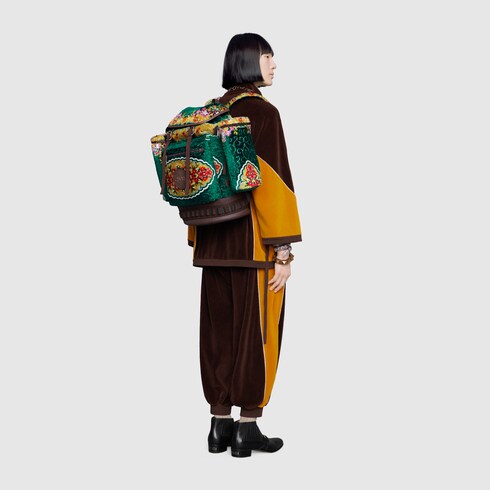 Green Velvet Large Backpack GUCCI