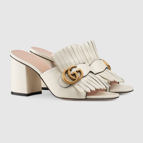 gucci mid heel slide