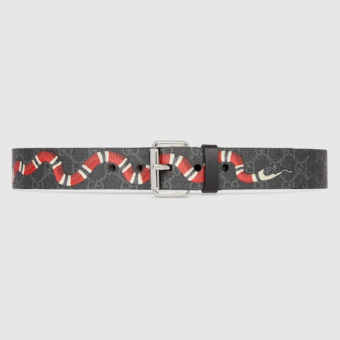 gucci snake print belt