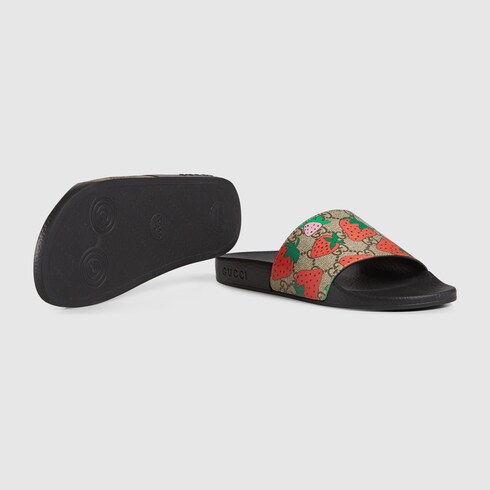 gucci strawberry mules