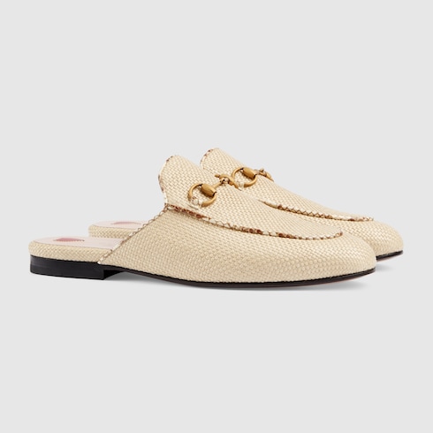 gucci princetown raffia