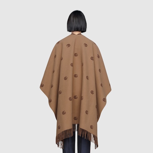 Reversible cape with Double G pattern