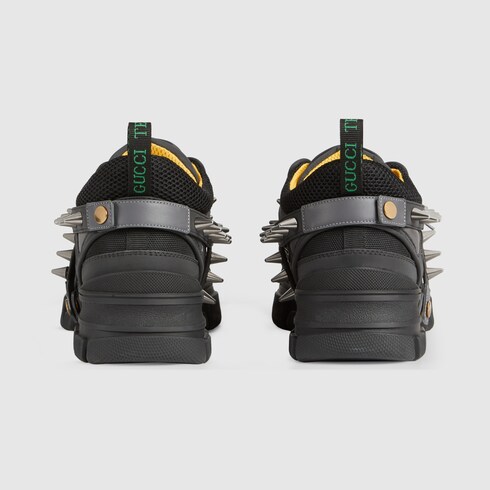 Black Men's Flashtrek Sneaker With Removable Spikes | GUCCI Black Men's Flashtrek Sneaker With Removable Spikes | GUCCI