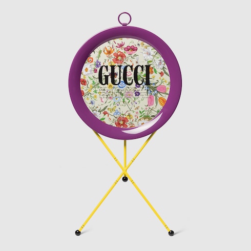 Bandeja plegable de metal con estampado Flora