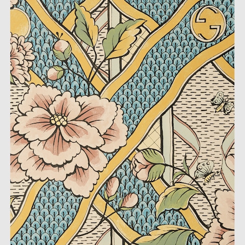 Floral print wallpaper 