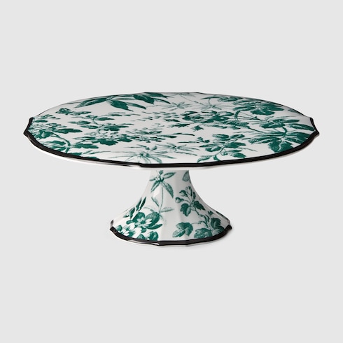 Plateau à gâteau à motif Herbarium