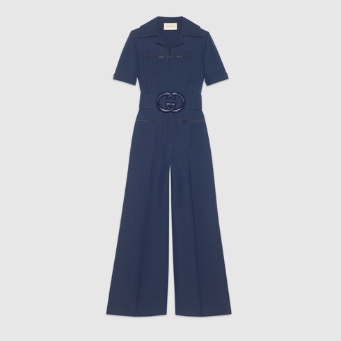 blue gucci jumpsuit