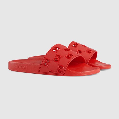 Red Rubber Men's GG Slide Sandal 