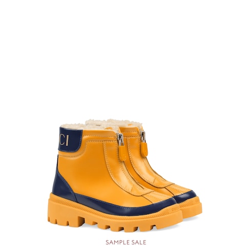yellow gucci rain boots