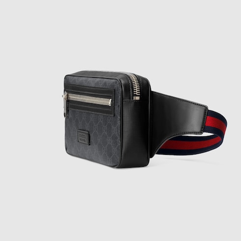 GG Supreme Black Belt Bag