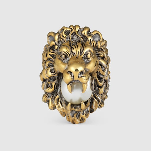 gucci lion ring