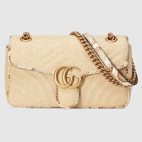 gucci marmont raffia