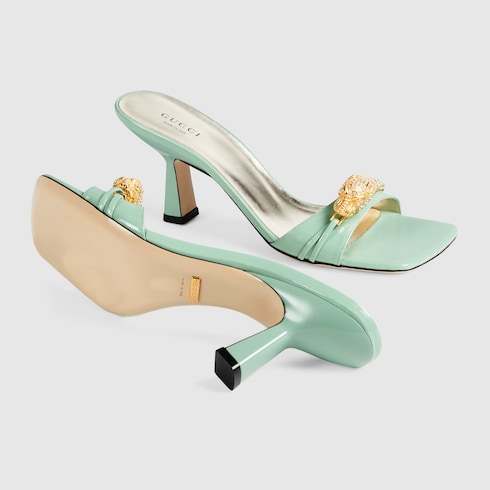 gucci mid heel slide