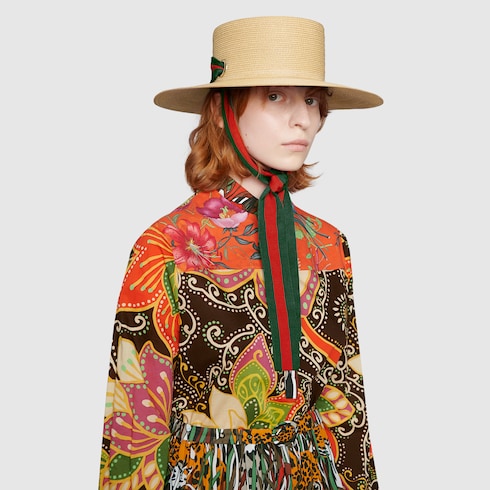 gucci papier wide brim hat