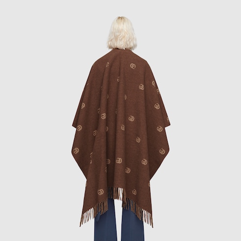 Reversible cape with Double G pattern