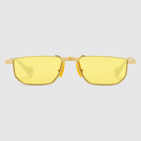 rectangular metal sunglasses gucci