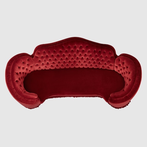 Canapé capitonné style chippendale
