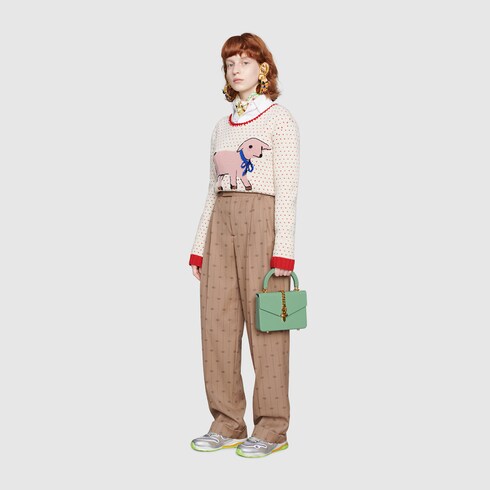 sylvie 1969 plexiglas mini top handle bag