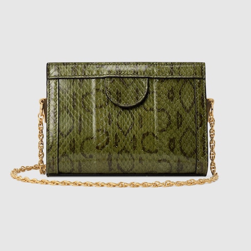 green snakeskin gucci bag