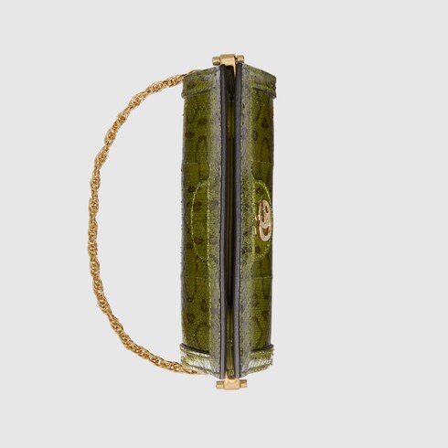 green snakeskin gucci bag