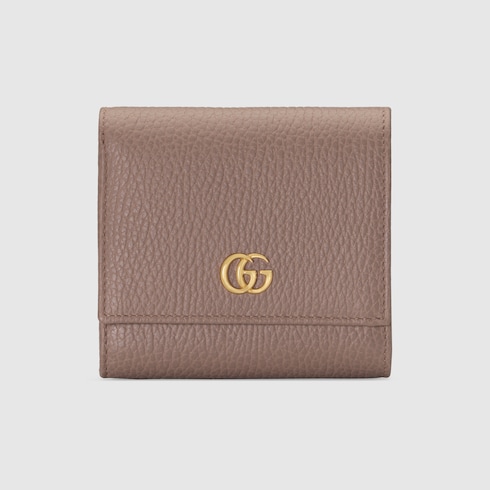 GGマーモント〕レザー ウォレット ダスティピンク レザー | GUCCI® JP