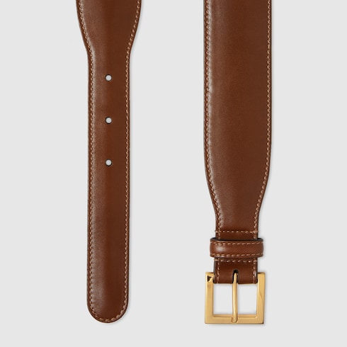 leather belt with horsebit