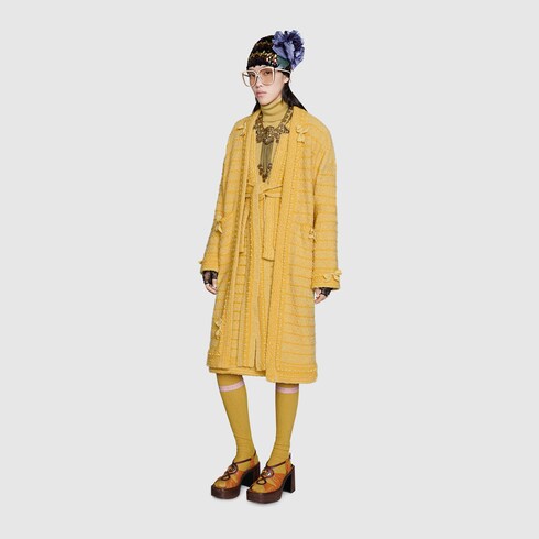 gucci yellow coat