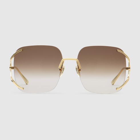 Quadratische Sonnenbrille aus Metall