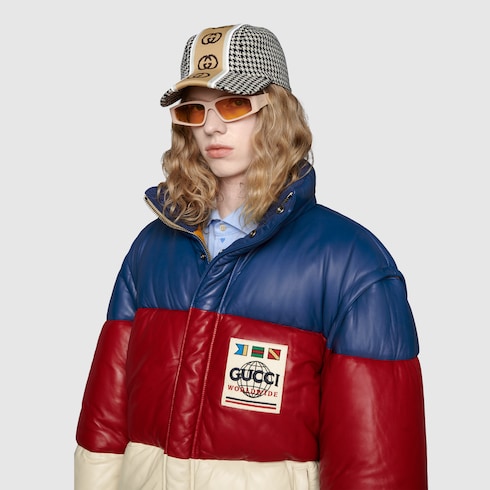 gucci blue leather jacket
