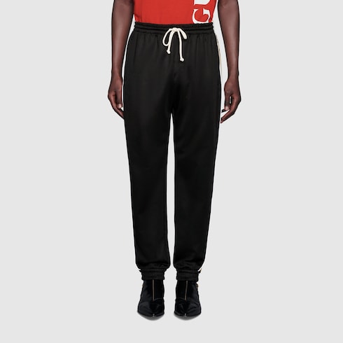 Loose technical jersey jogging pant