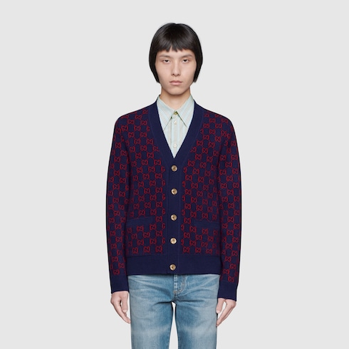 gucci blue cardigan