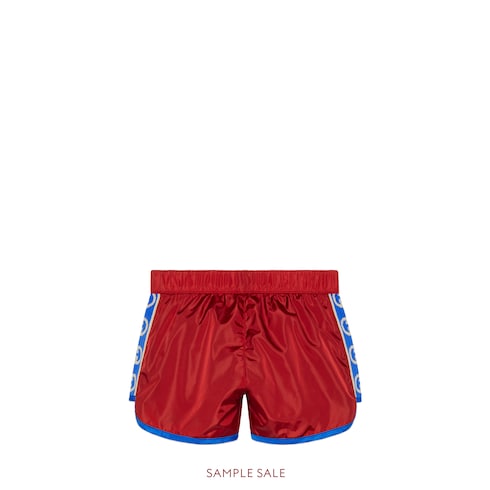 gucci red swim shorts