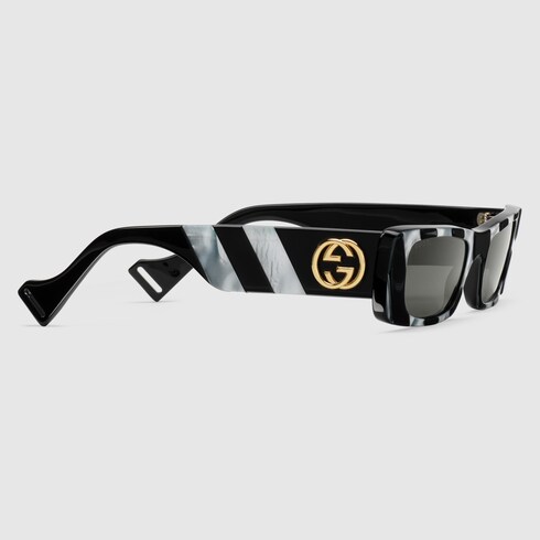 gucci black rectangular glasses