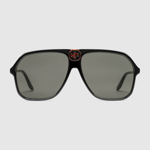 Aviator acetate sunglasses | GUCCI® HK