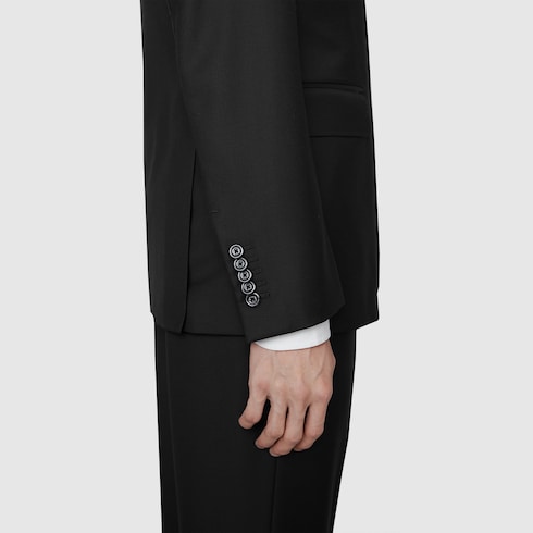 Traje de lana de corte recto