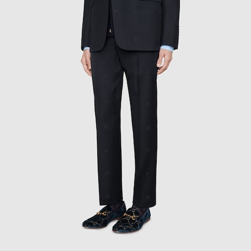Men's gucci jordaan gg velvet loafer deals