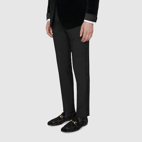 Gucci mens velvet loafers discount