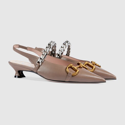 Beige Women S Leather Pump With Horsebit Gucci Si - Gucci Leather Pumps Beige Women S Leather Pump With Horsebit Gucci Si - Gucci Leather Pumps