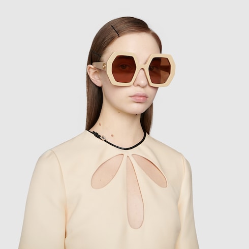 gucci ivory sunglasses