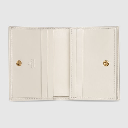 White Gucci Horsebit 1955 card case wallet | GUCCI® CA